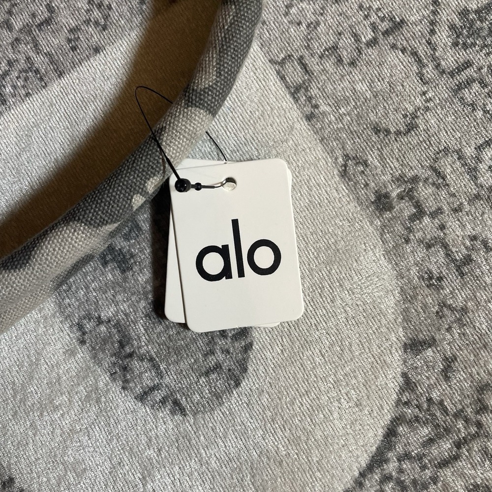 Alo Yoga Gray Tie Dye Tote Bag One Size Snap Closure Logo Lightweight - Picture 2 of 6